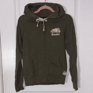 Roots Forest Green Zip-Up Hoodie